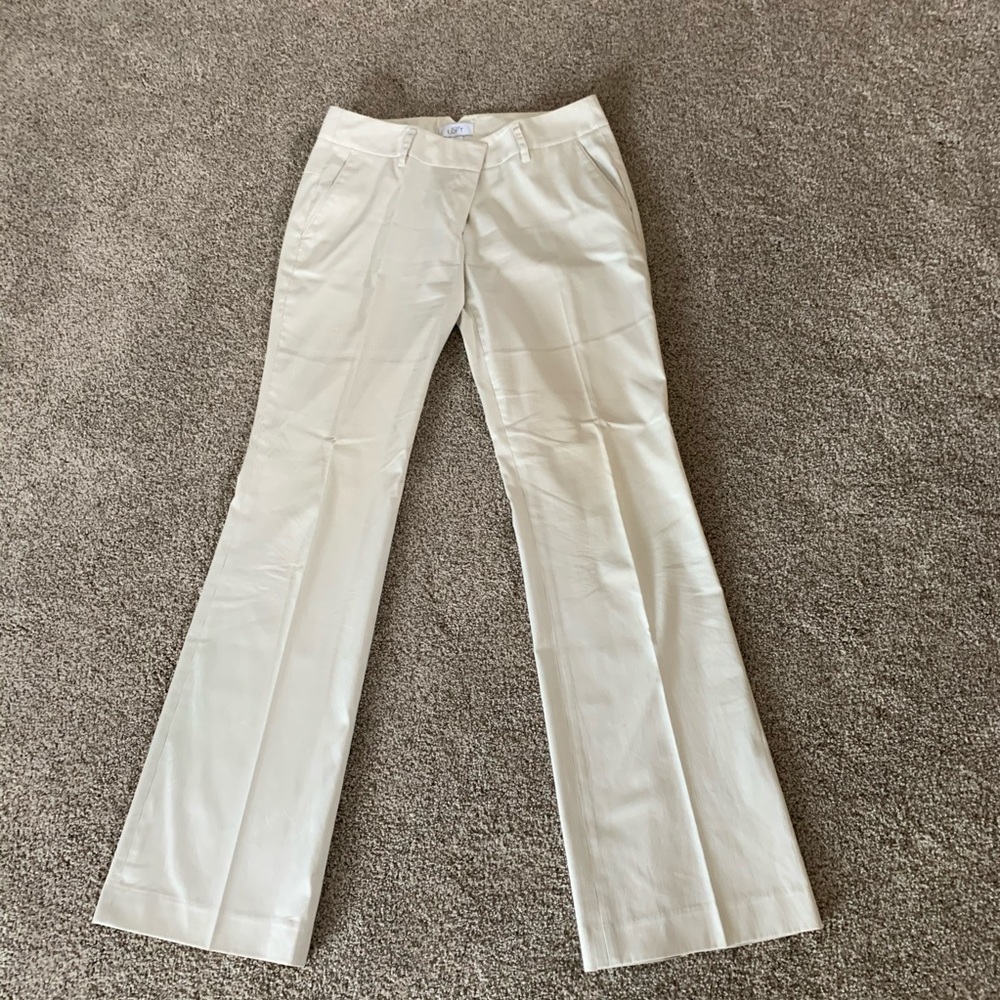 Loft Marissa Troysers, size 6, cream color